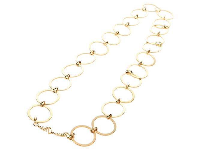 Collana Miu Miu metallo Gold Tone Auth 184634SAM - vista 6