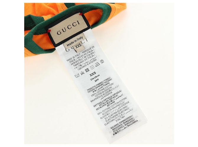 Camisa para mascota GUCCI Algodón Naranja Auth 183132M - vista 14