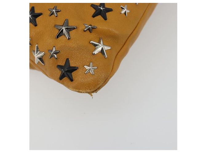 Clutch Jimmy Choo in pelle marrone argento Auth BA13325 - vista 14
