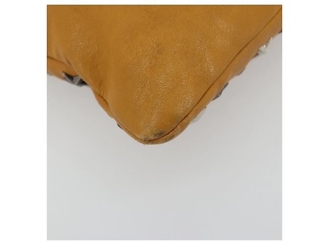 Clutch Jimmy Choo in pelle marrone argento Auth BA13325 - vista 16