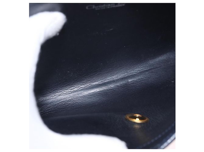 Borsa a tracolla con catena Christian Dior in pelle nera e oro Auth ep14836 Nero D'oro - vista 12