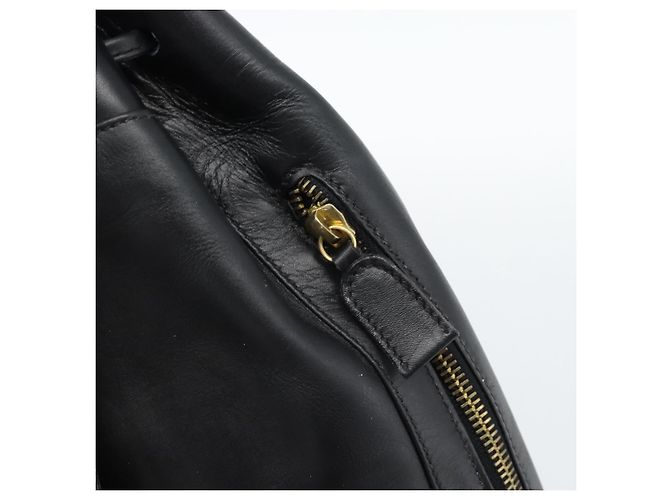 Zaino Salvatore Ferragamo in pelle nero e oro Auth bs35571 D'oro - vista 10