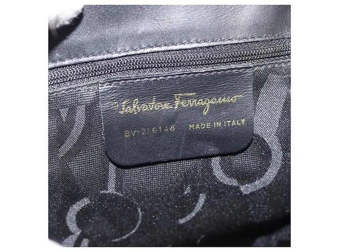 Zaino Salvatore Ferragamo in pelle nero e oro Auth bs35571 D'oro - vista 12