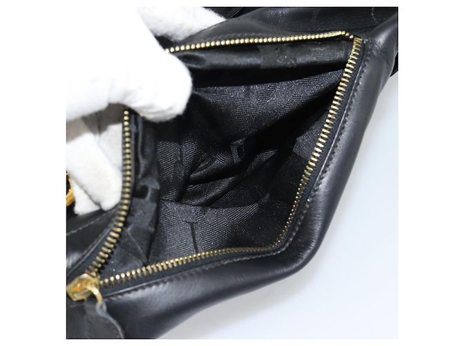 Zaino Salvatore Ferragamo in pelle nero e oro Auth bs35571 D'oro - vista 23