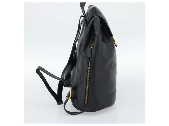 Zaino Salvatore Ferragamo in pelle nero e oro Auth bs35571 D'oro - vista 3