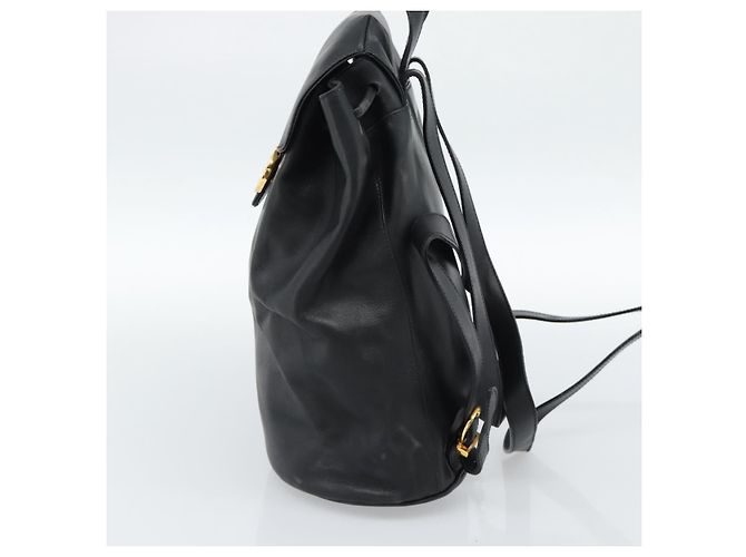 Zaino Salvatore Ferragamo in pelle nero e oro Auth bs35571 D'oro - vista 4