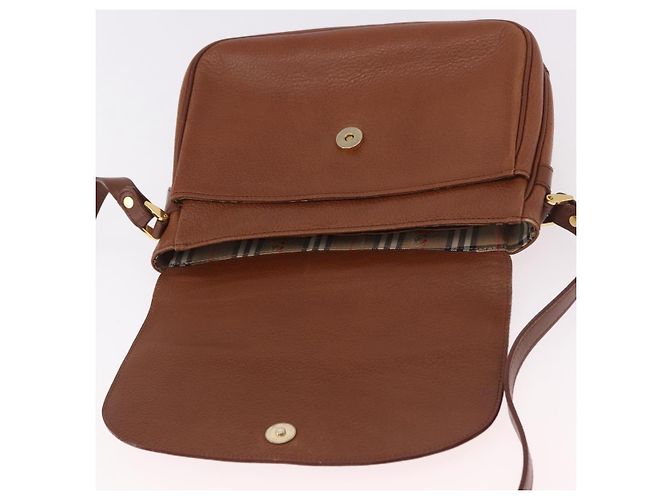Borsa a tracolla Burberry in pelle marrone oro Auth ep14772 D'oro - vista 18