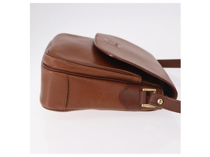Borsa a tracolla Burberry in pelle marrone oro Auth ep14772 D'oro - vista 3