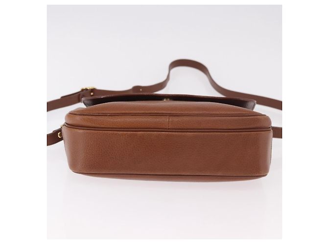 Borsa a tracolla Burberry in pelle marrone oro Auth ep14772 D'oro - vista 5