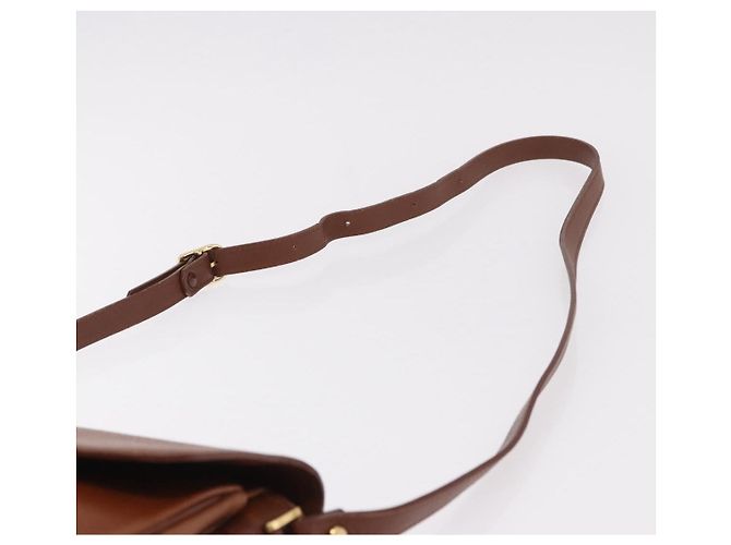 Borsa a tracolla Burberry in pelle marrone oro Auth ep14772 D'oro - vista 8