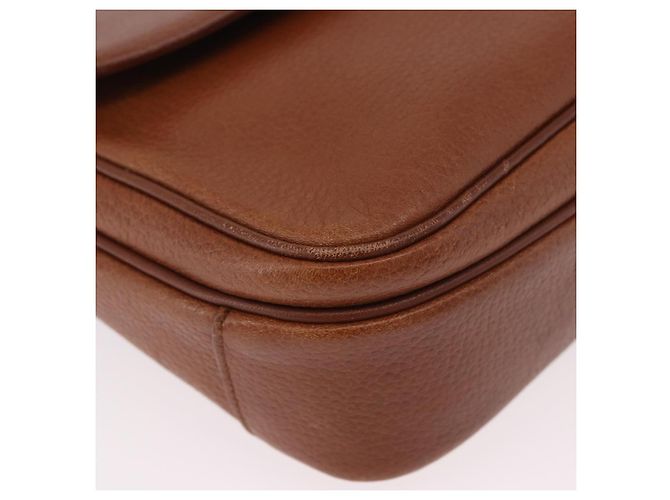 Borsa a tracolla Burberry in pelle marrone oro Auth ep14772 D'oro - vista 9