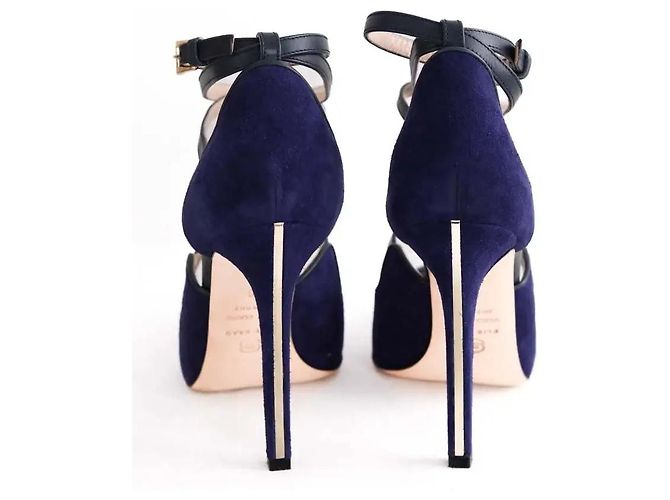 Elie Saab Blaue Absätze - Ansicht 2