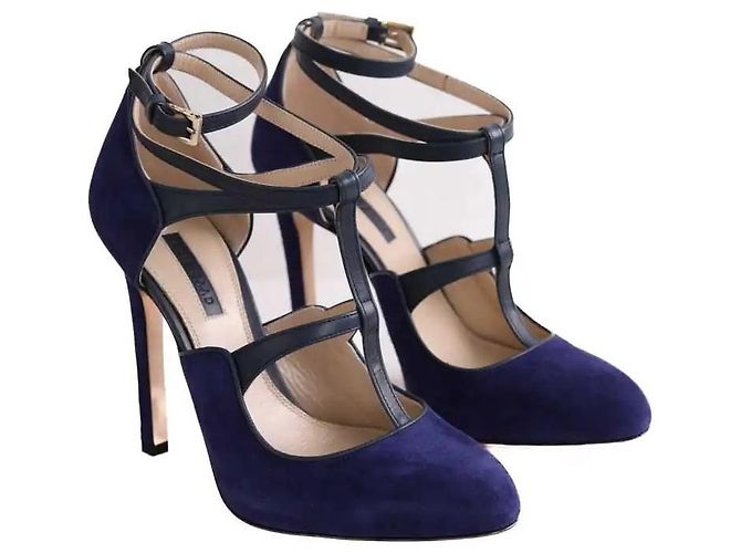 Elie Saab Blaue Absätze - Ansicht 3