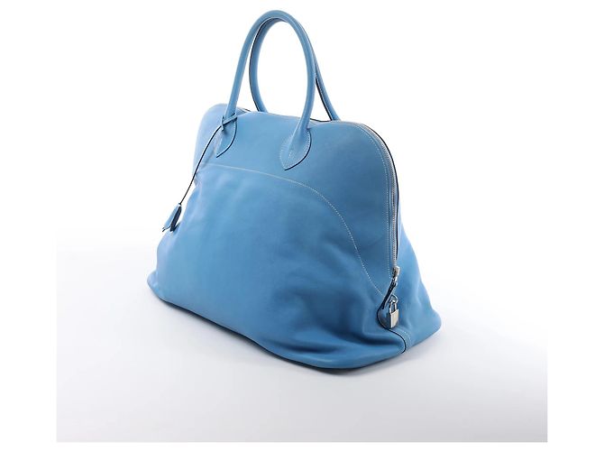 Hermès Borsa HERMES Bolide Relax 45 in Veau Sikkim Azure T:2015 Beige - vista 2