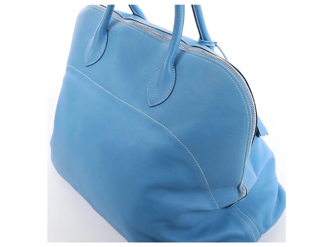 Hermès Borsa HERMES Bolide Relax 45 in Veau Sikkim Azure T:2015 Beige - vista 4