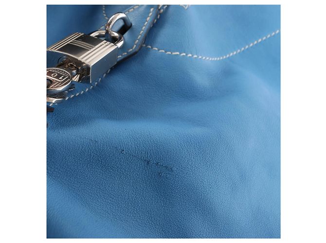 Hermès Borsa HERMES Bolide Relax 45 in Veau Sikkim Azure T:2015 Beige - vista 9