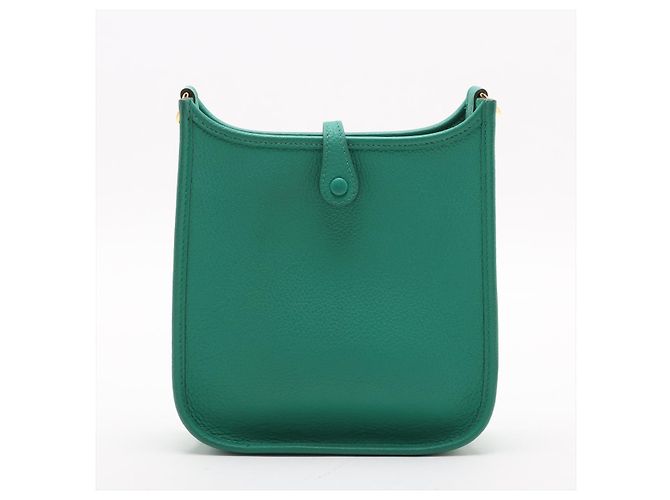 Hermès Evelyne 16 TPM Taurillon Clemence Leather Amazone Hobo Crossbody Vale Jade Verde - vista 2