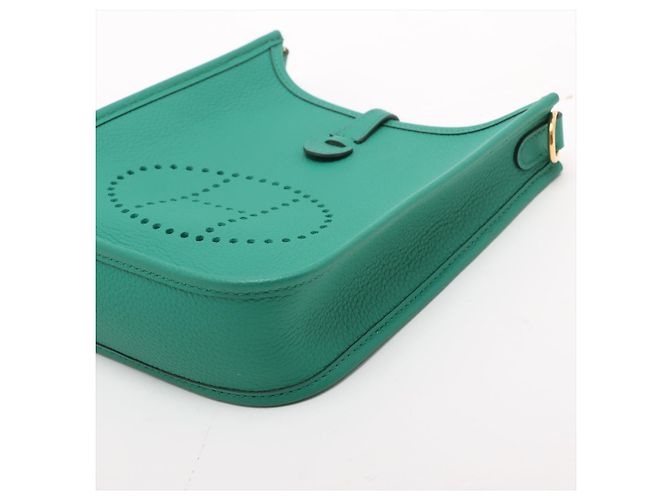 Hermès Evelyne 16 TPM Taurillon Clemence Leather Amazone Hobo Crossbody Vale Jade Verde - vista 3