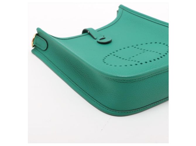 Hermès Evelyne 16 TPM Taurillon Clemence Leather Amazone Hobo Crossbody Vale Jade Verde - vista 4
