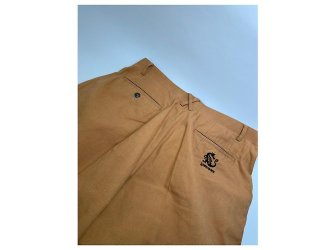 Autre Marque Pantaloni in misto cotone vintage Kansai Yamamoto Tan M - vista 13