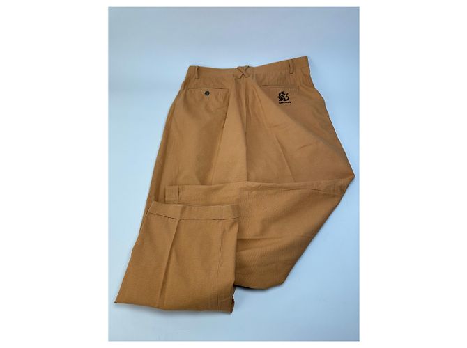 Autre Marque Pantaloni in misto cotone vintage Kansai Yamamoto Tan M - vista 3