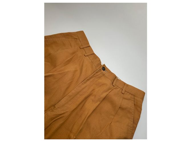 Autre Marque Pantaloni in misto cotone vintage Kansai Yamamoto Tan M - vista 5