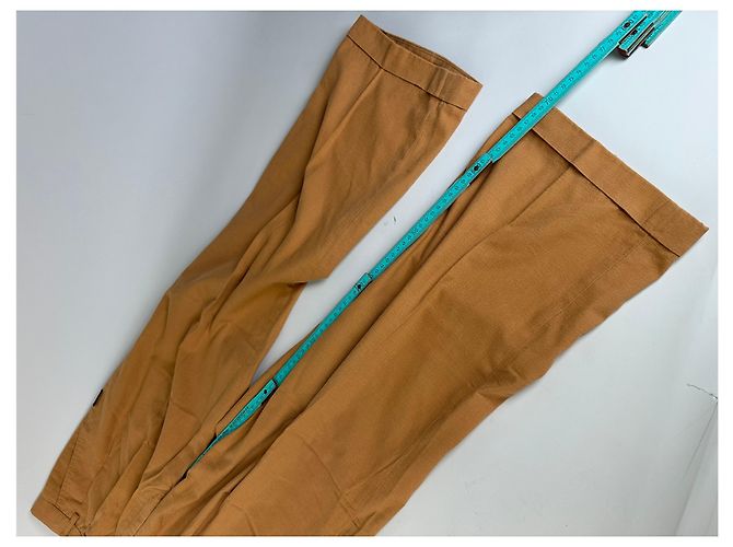 Autre Marque Pantaloni in misto cotone vintage Kansai Yamamoto Tan M - vista 7