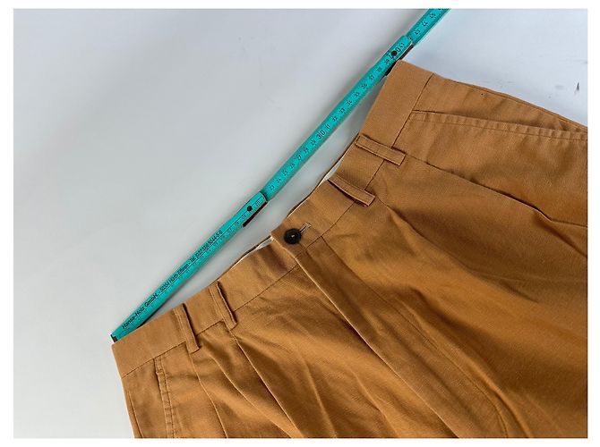 Autre Marque Pantaloni in misto cotone vintage Kansai Yamamoto Tan M - vista 9