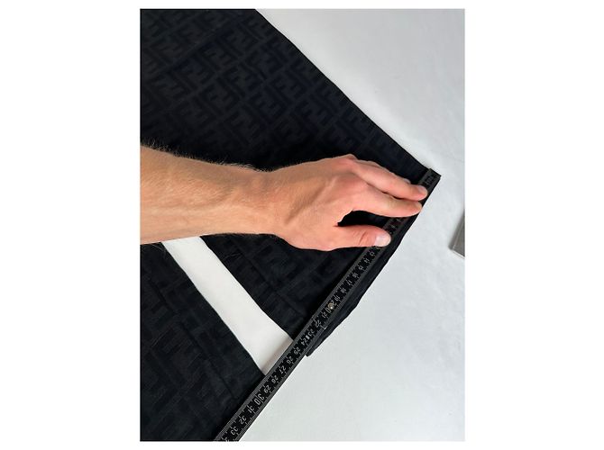 Vintage Fendi FF Monogram Baumwollhose Black M Schwarz - Ansicht 6