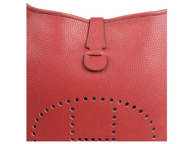Evelyne Hermès Hermes Evelyn 2 33 GM Taurillon Clemence in Rouge H: 2004 Rosso - vista 9