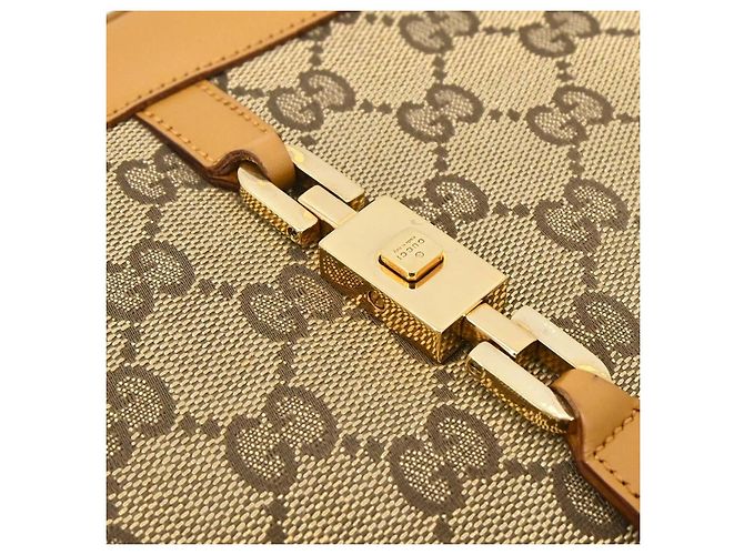 Gucci Vintage Jackie O Chain Hobo Canvas Small - vue 5