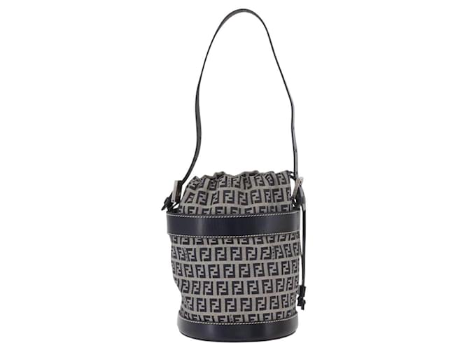 Fendi Zucchino Canvas medium Blu navy - vista 2