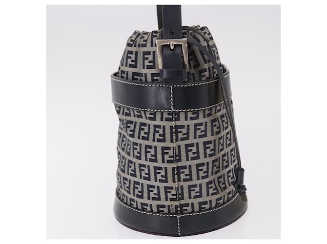 Fendi Zucchino Canvas medium Blu navy - vista 4