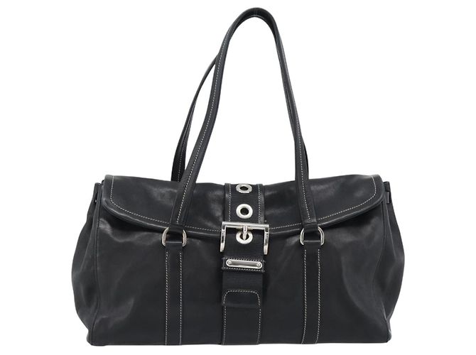 Cabas convertible Prada Saffiano Leather Saffiano Leather Tall Noir - vue 2