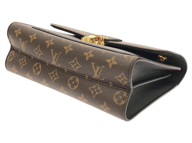 Borsa a Spalla Louis Vuitton Monogram Victoire M41730 Marrone Nero - vista 3