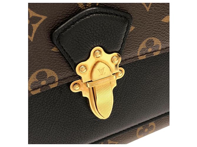 Borsa a Spalla Louis Vuitton Monogram Victoire M41730 Marrone Nero - vista 4