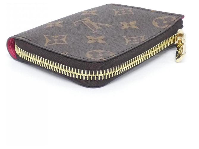 Louis Vuitton Monogram Portefeuille Noir Compact Wallet Marrone Rosso - vista 2