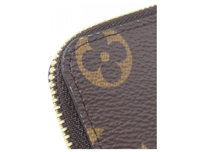 Louis Vuitton Monogram Portefeuille Noir Compact Wallet Marrone Rosso - vista 3