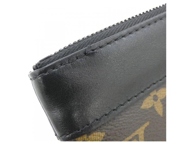 Borsa Louis Vuitton Monogram Macassar Pochette To Go M82079 Marrone Nero - vista 4