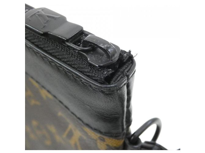 Borsa Louis Vuitton Monogram Macassar Pochette To Go M82079 Marrone Nero - vista 6