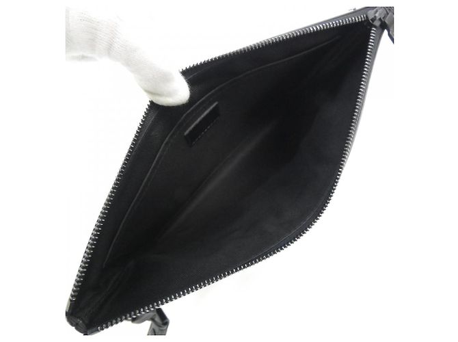 Borsa Louis Vuitton Monogram Macassar Pochette To Go M82079 Marrone Nero - vista 8