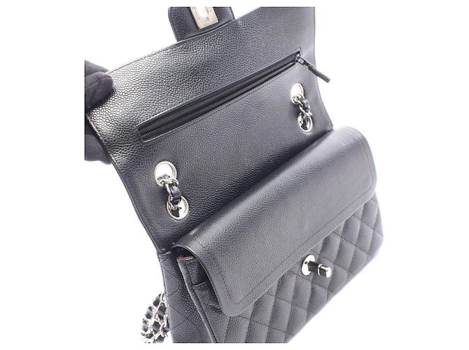 Borsa a Spalla Chanel Matelassé Double Flap Nero - vista 7