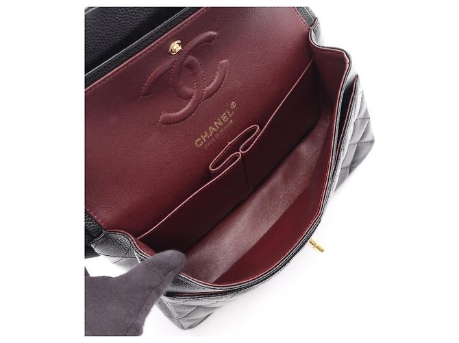 Borsa a tracolla Chanel Matelassé Double Flap Nero - vista 3