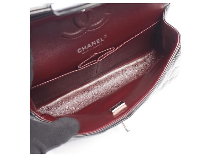 Borsa a tracolla Chanel Matelassé Double Flap Nero - vista 3