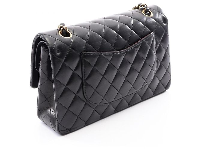 Borsa a tracolla Chanel Matelassé Double Flap Nero - vista 2