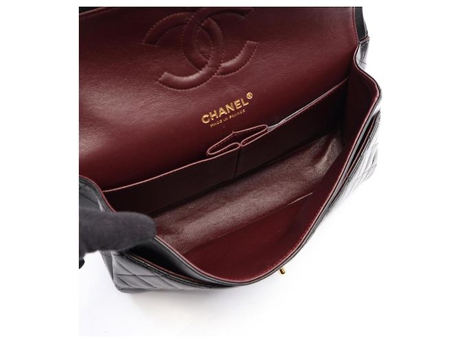 Borsa a tracolla Chanel Matelassé Double Flap Nero - vista 3