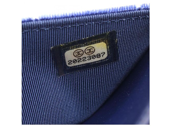 Borsa a Spalla Chanel Matelassé Blu - vista 5