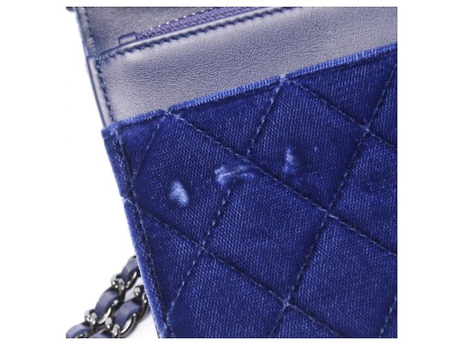Borsa a Spalla Chanel Matelassé Blu - vista 7