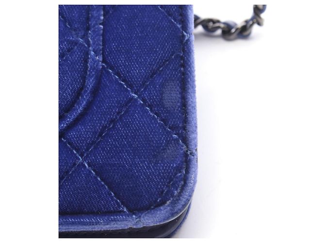 Borsa a Spalla Chanel Matelassé Blu - vista 9