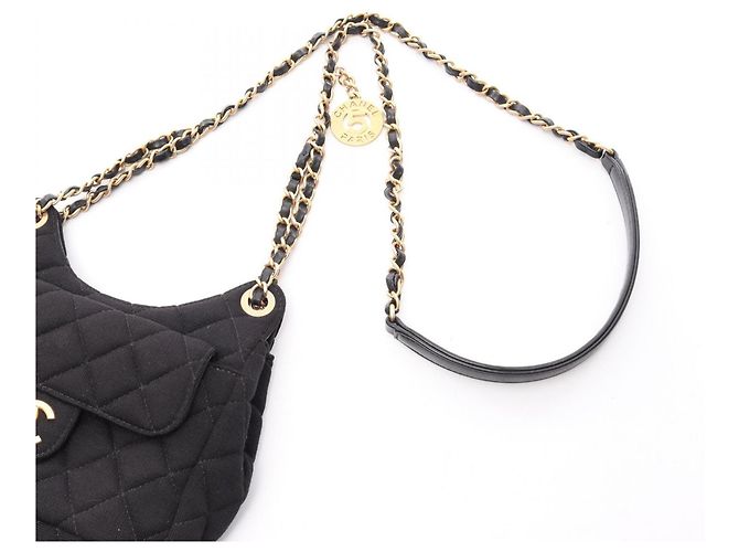 Borsa Hobo Chanel Matelassé Small Nero - vista 13